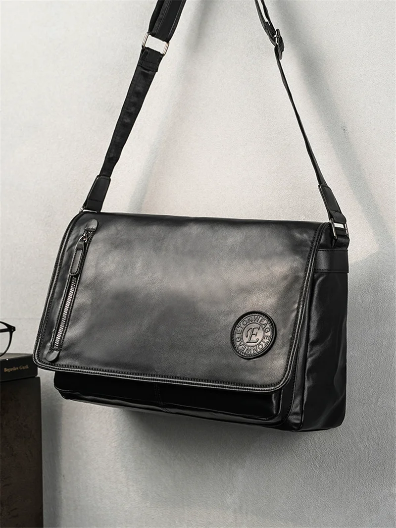 Brand Casual Men's Shoulder Bag Leather Messenger Bag's Men Compact Mini Multifunctional Short-Distance Travel Bage