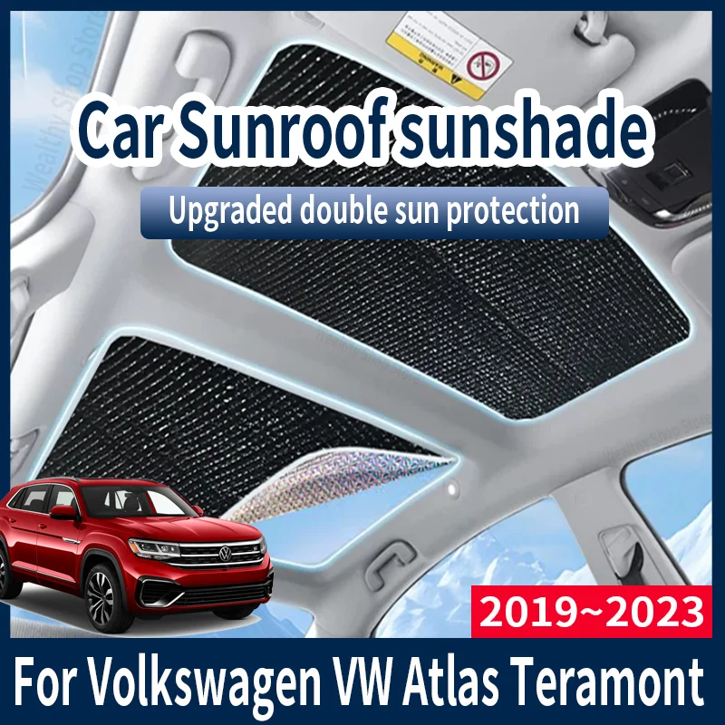 Для Volkswagen VW Atlas Teramont CA1 2019 ~ 2023 MK1 автомобильные солнцезащитные козырьки, автомобильный люк на крыше, солнцезащитный козырек, защита от УФ-лучей, аксессуары