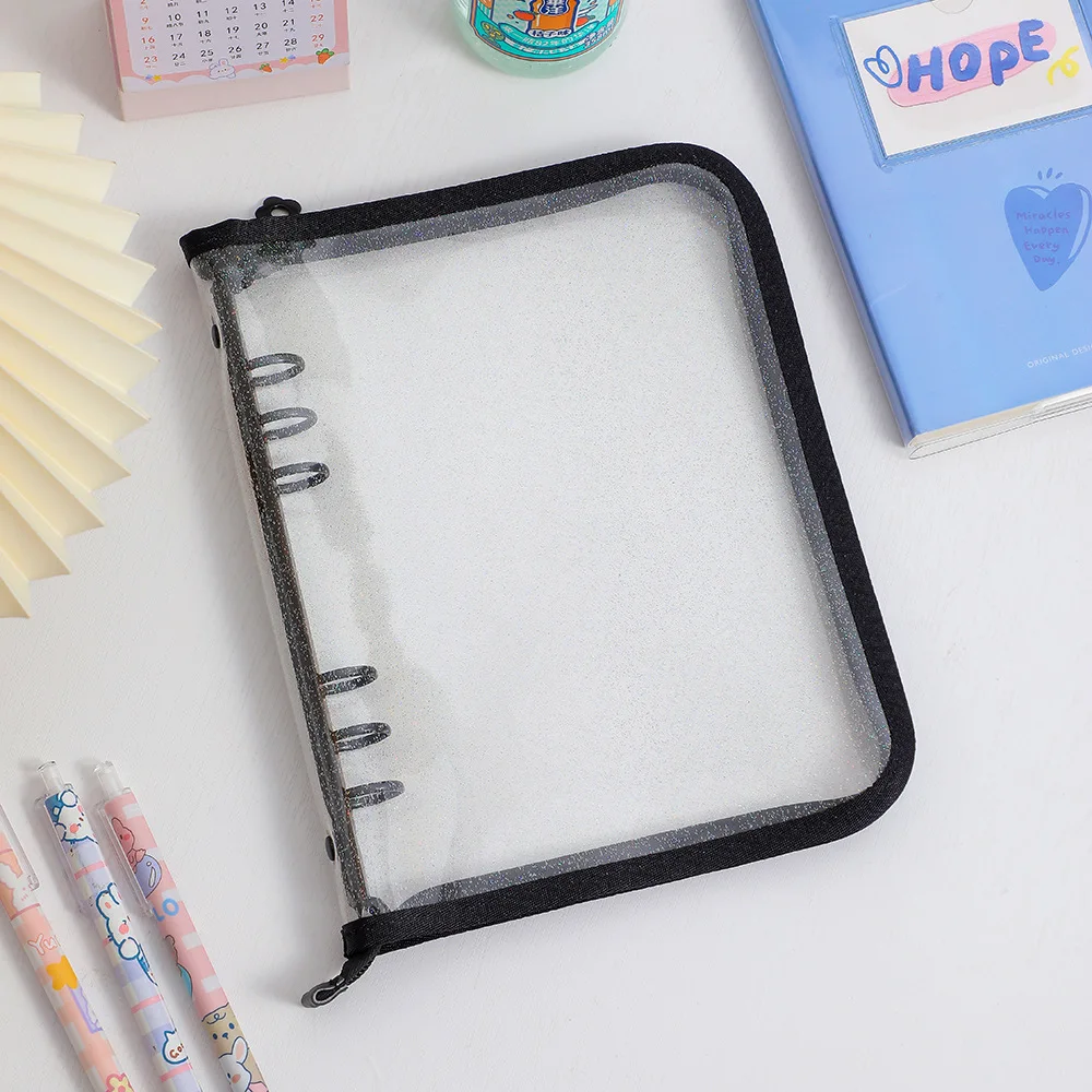 SKYSONIC A5 Reißverschluss-Binder zum Sammeln von Büchern, Nachfüll-Organizer, DIY-Tagebuch, Milchprodukte, transparent, Fotoalbum-Organizer, Schreibwaren – Detail 38