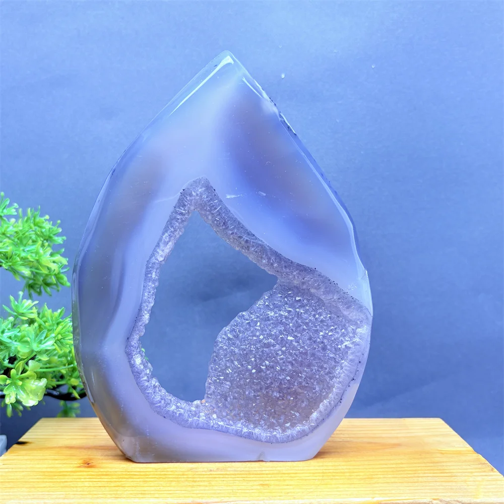 Brazilian Energy Agate Purple Crystal Geode Natural Quartz Jewelry Reiki Treatment Home Decoration Free Body Ornaments Gift