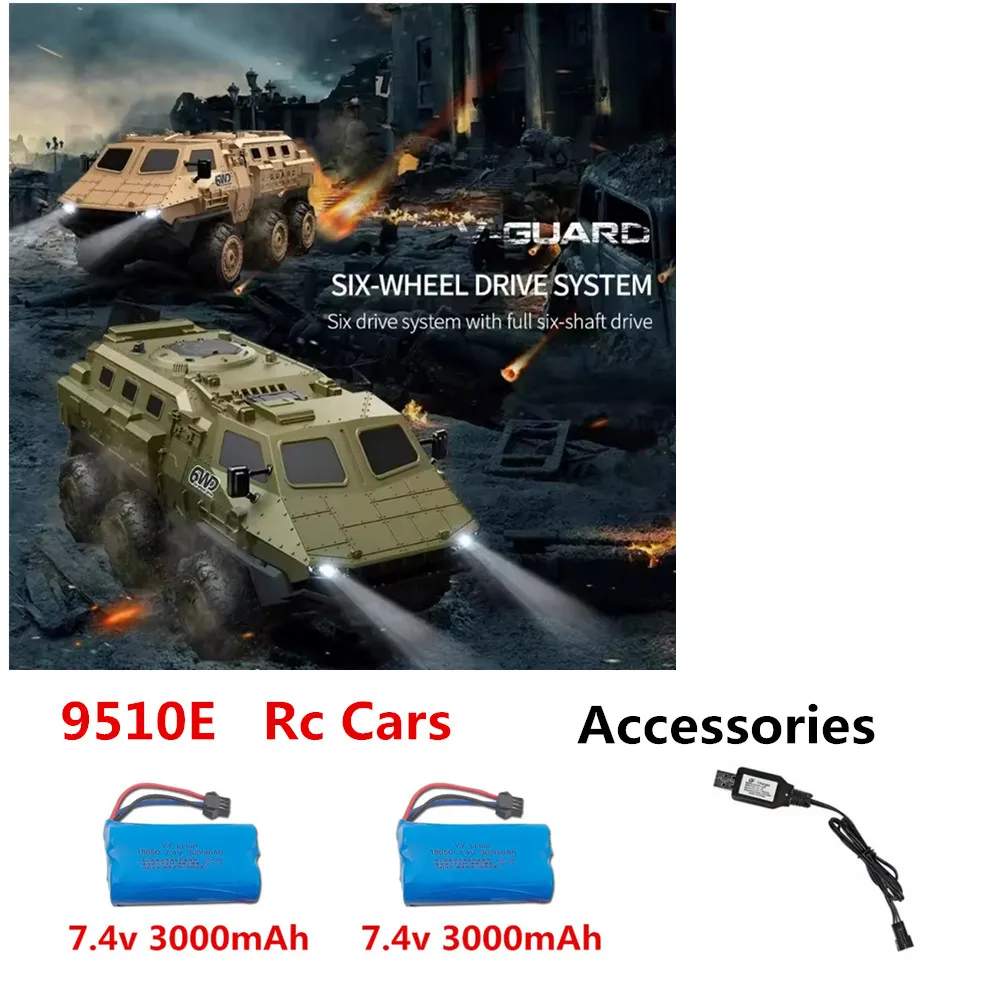9510E Rc Car Accessories  7.4v 3000mAh Battery / Charging Cable / Suitable For: 9510E RC Car parts SM-3p plug