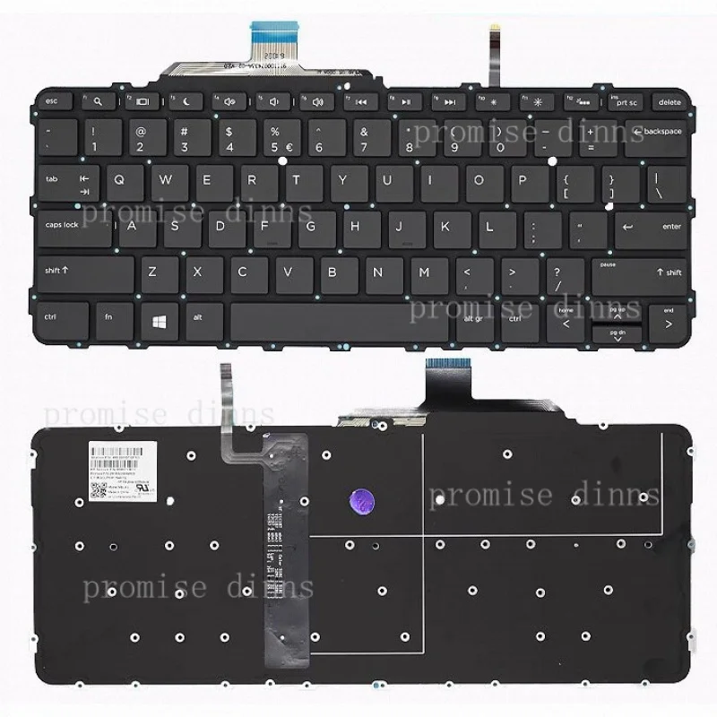 M   For HP EliteBook Folio G1 HSTNN-I73C 850915-001 Laptop US Keyboard backlit New