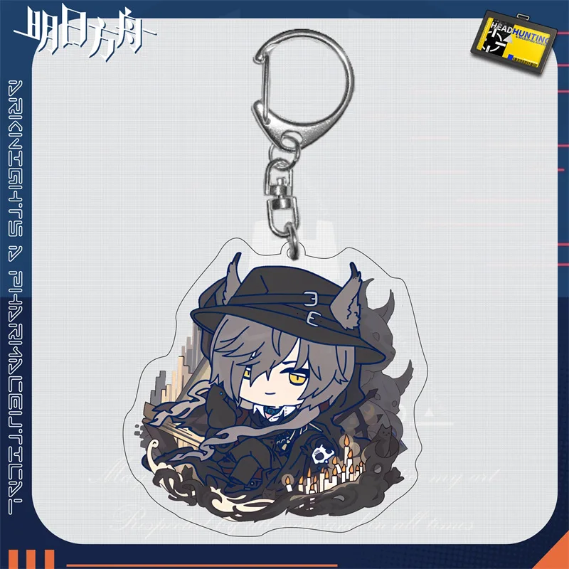 Game ArKnights Shu Ling Dusk Nian Acrylic Pendant Anime Key Chain Acrylic Keychains Metal Holder Key Ring Jewelry Gifts