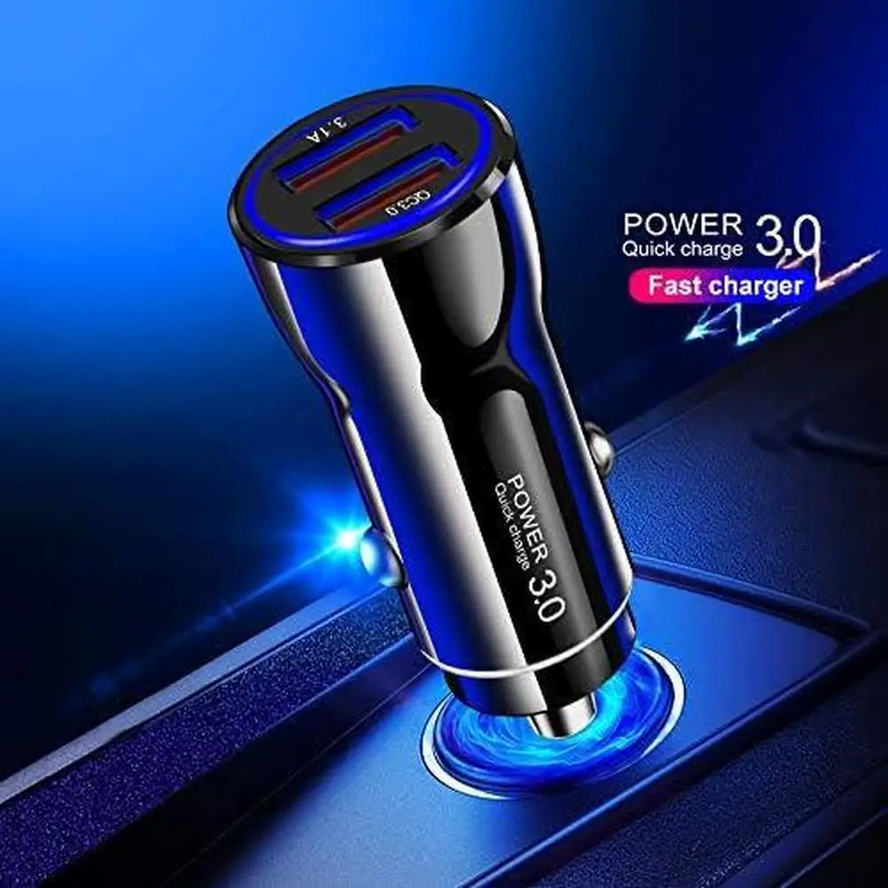 

33W USB Car Charger for Cigarette Lighter Adapter Quick Charge 3.0 Dual Port Universal Compatibility for all cars
