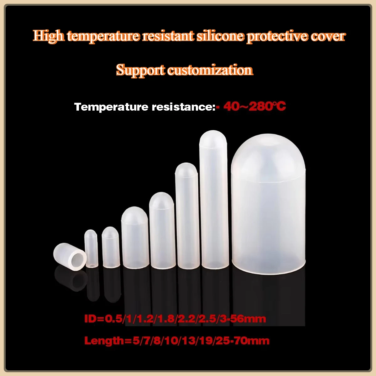 

High-Temperature Silicone Resistant Protective Sleeve Screw Anti-Collision Powder Coating Electroplating Rubber Dust Cap
