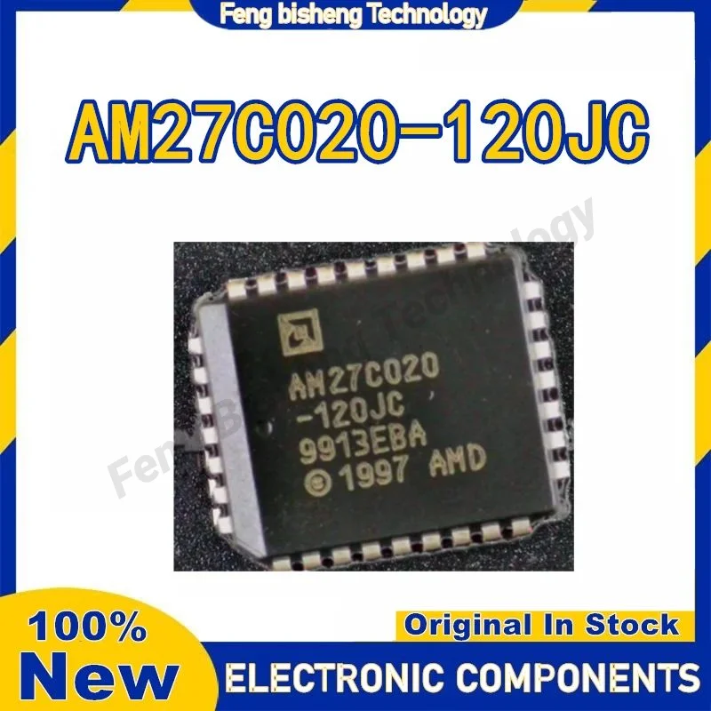 

5PCS AM27C020-120JC AM27C020 EPROM, 256K x 8, 32 Pin, Plastic, PLCC