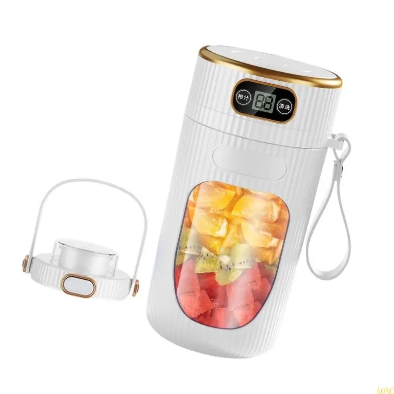 A0NC効率的なポータブルジューサーカップ2600mAhバッテリーLEDデジタルディスプレイジュースメーカーと忙しい専門家向け