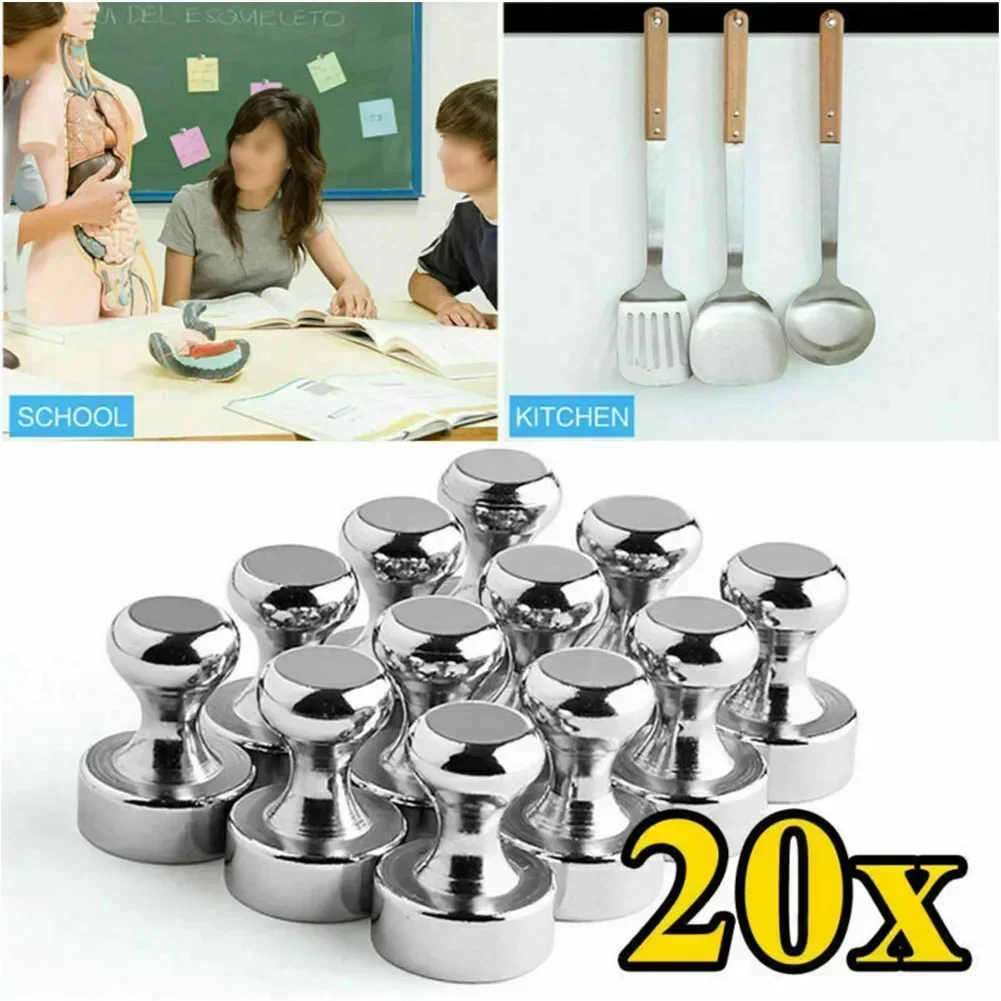 10/20 pçs magnético super forte magnetismo push pin ímã de neodímio geladeira cozinha quadro branco durável polegares magnéticos