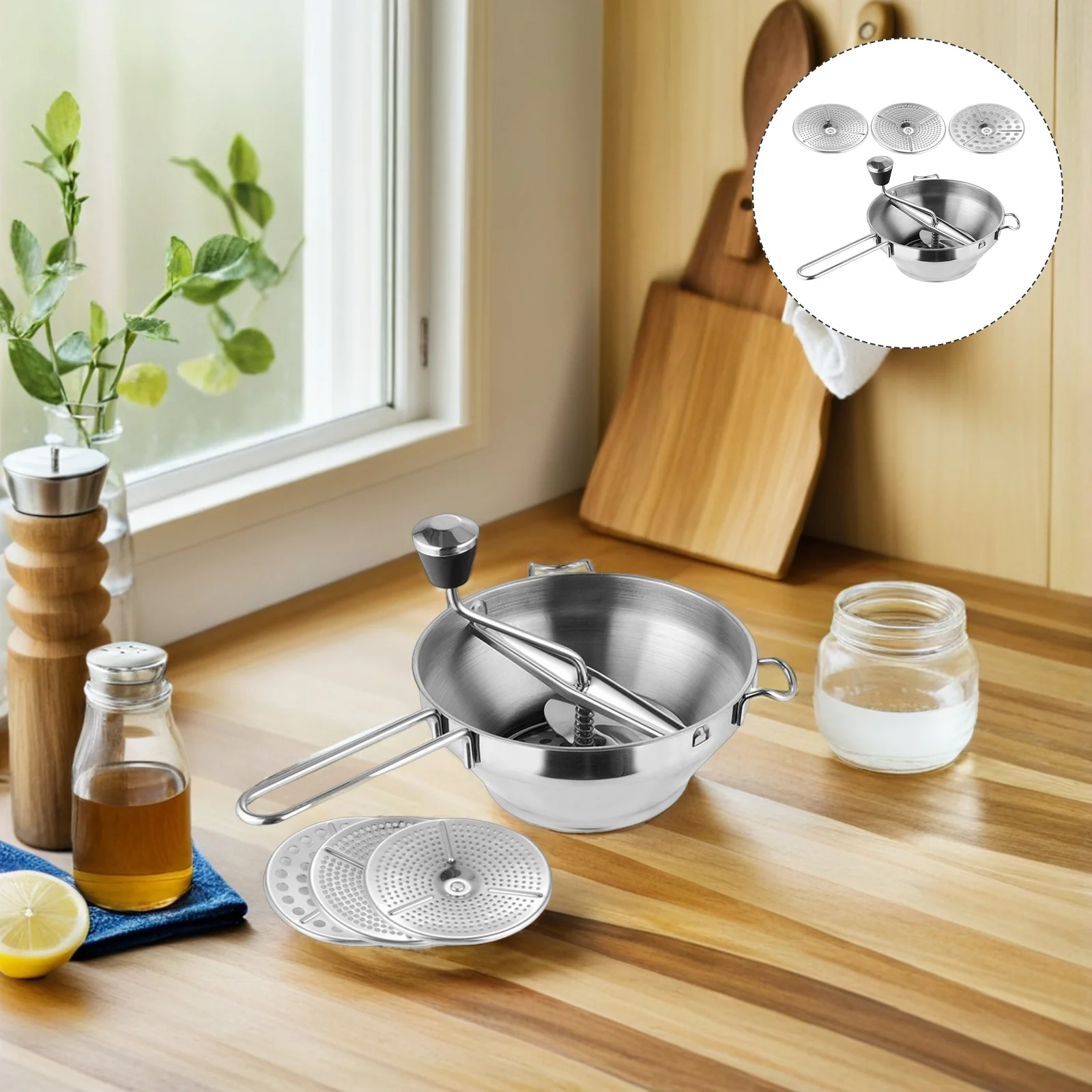 

1 set Stainless Steel Potato Masher Multipurpose Manual Food Presser For Potatoes Sweet Potatoes Pumpkins Vegetables Fruits