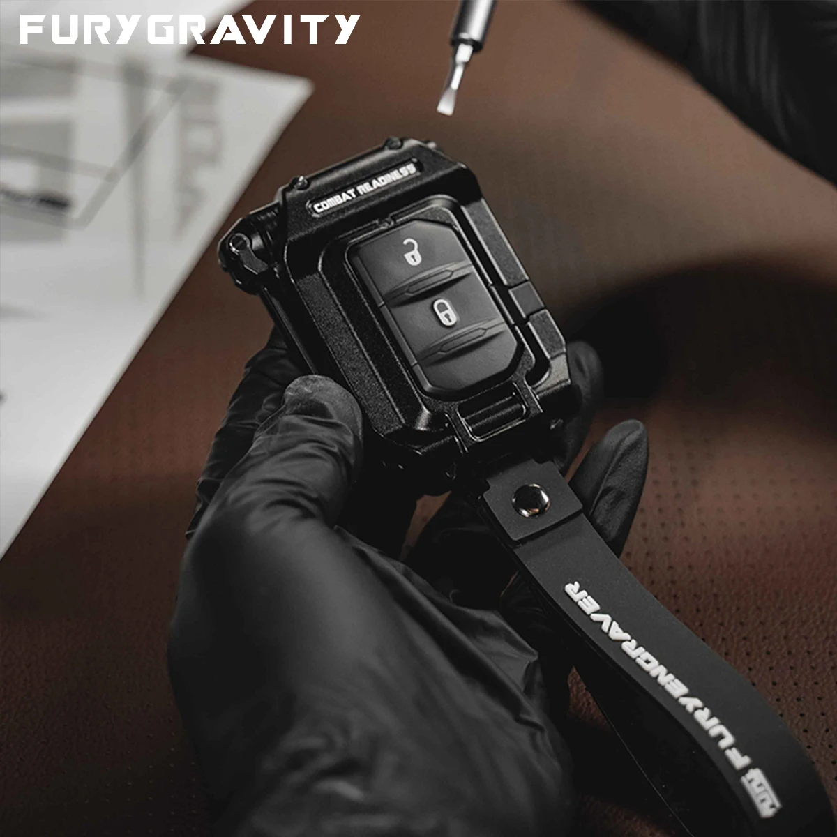 FURYGRAVITY Premium Transparent CNC Aluminum - Magnesium Key Shell for Jeep Wrangler JL/JT Rubicon/Sahara/Gladiator