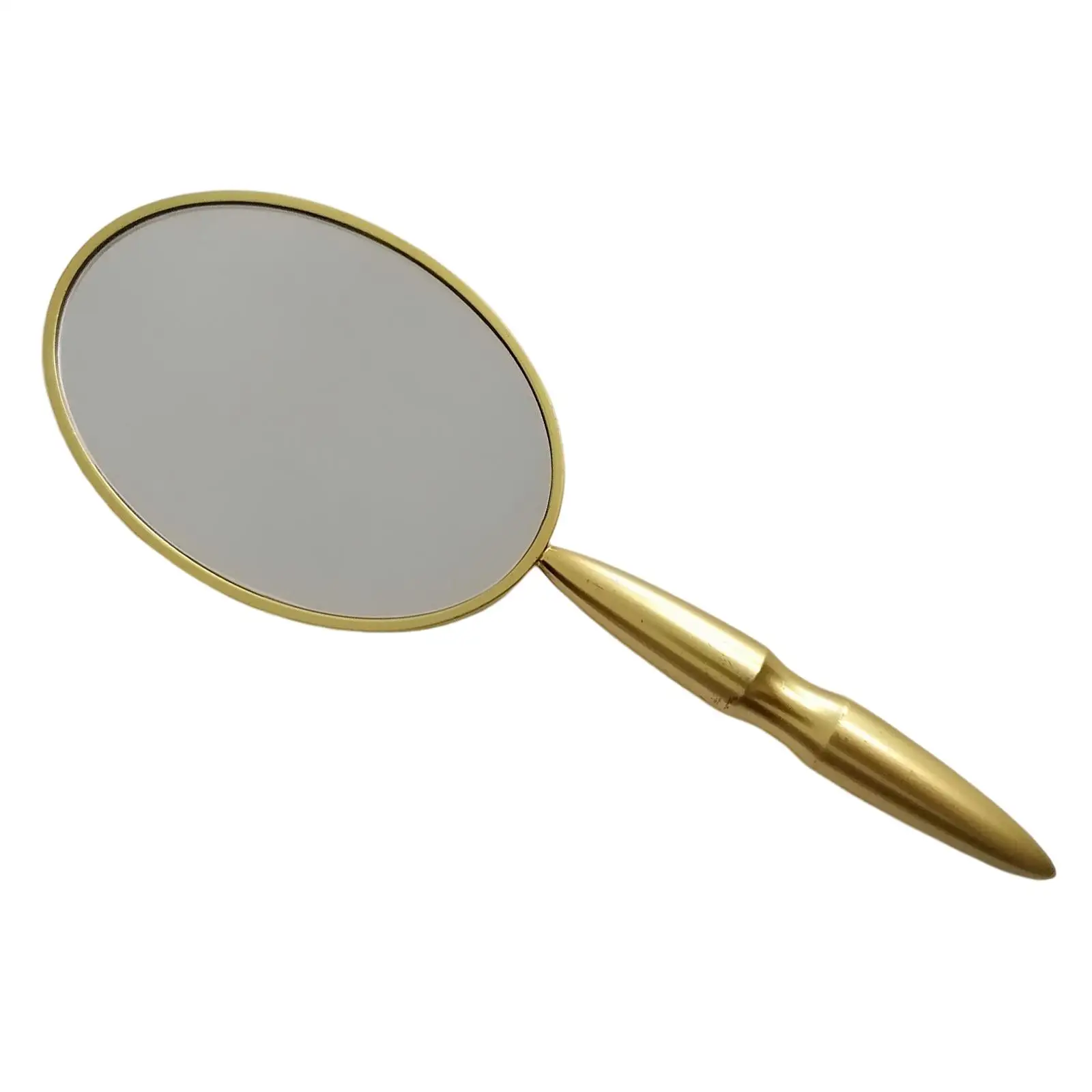 Blank Back Handheld Mirror com alça, Vanity Makeup