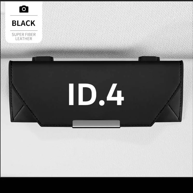 

For VW ID4 X Pro Crozz ID4X Gtx ID3 ID6 ID7 2025 Accessories Car Visor Sunglasses Glasses Holder Glasses Case Clip Box