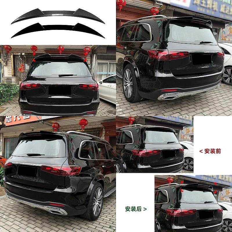 

For Mercedes GLS X167 2020+ Blade Style Roof Spoiler Wing Rear Diffuser Glossy