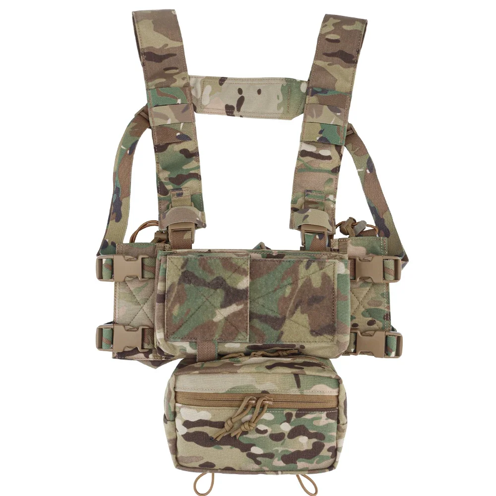 Tactical MK4 Chest Rig Militar Hunting Vest Built-in 5.56/9mm Magazine Pouch Quick Release Paintball Airsoft Vest YKK Zipper