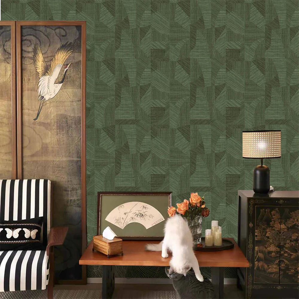 

На заказ темно-зеленые обои в стиле ретро, американская кофейня, ресторан, частный отель, проживание в семье, антикварные обои для гостиной