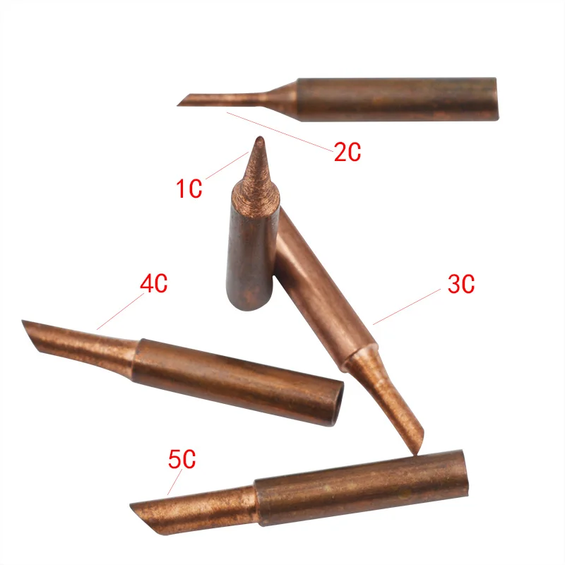 1Pc/5Pcs 900M T Series Pure Copper Soldering Iron Tip Lead-free Welding Sting For Hakko 936 FX-888D 852D+ Soldering Iron Station
