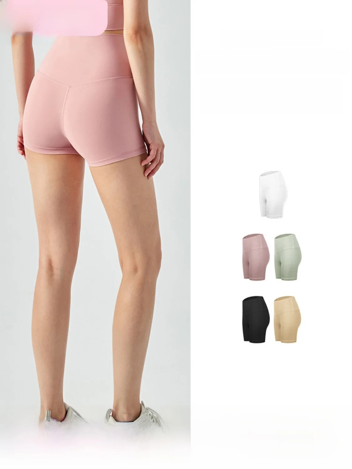 High Waist Yoga Shorts Women's Sports Training Three-quarter Length Tight Dancewear Hot Pants High Elasticity Base Layer Pants