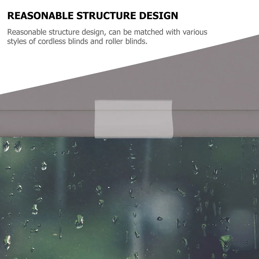 

2 pcs Roller Blind Grips Plastic Window Shade Pulls For Cordless Rolling Shutters Lightweight Fixing Clips Shutter Blind Pulls