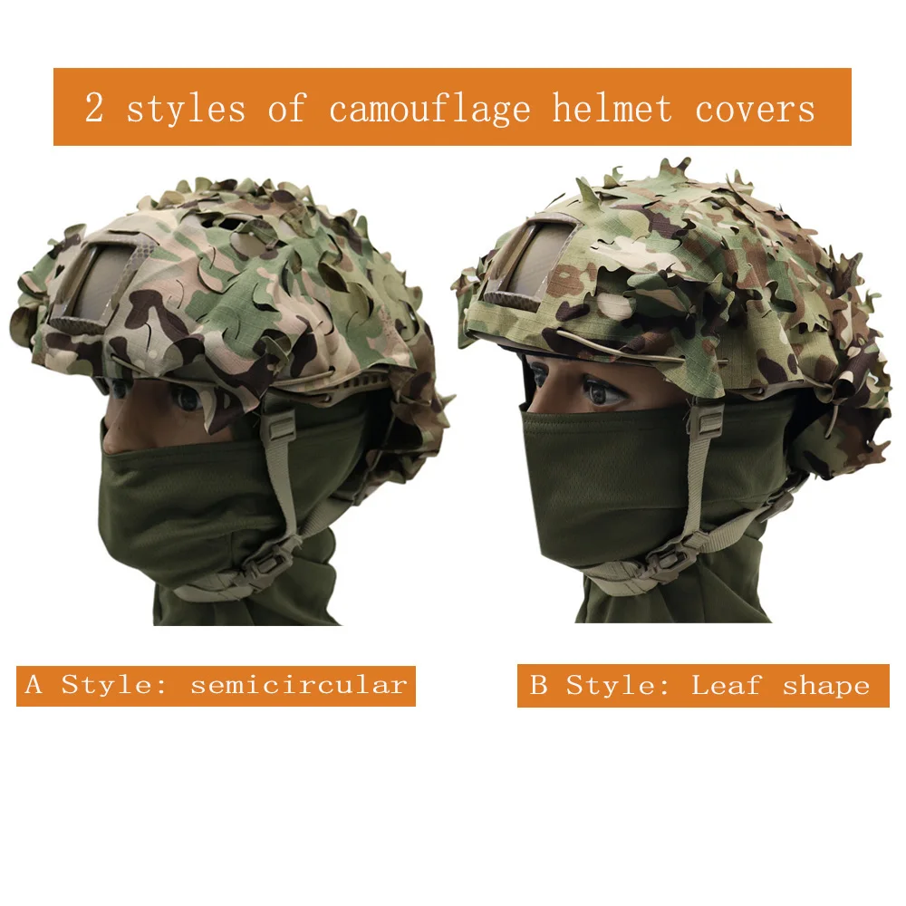 New Laser Cutting Fast Helmet Cover 3D Camo Cloth Cover Tactical Airsoft Hunting Helmet Accessories