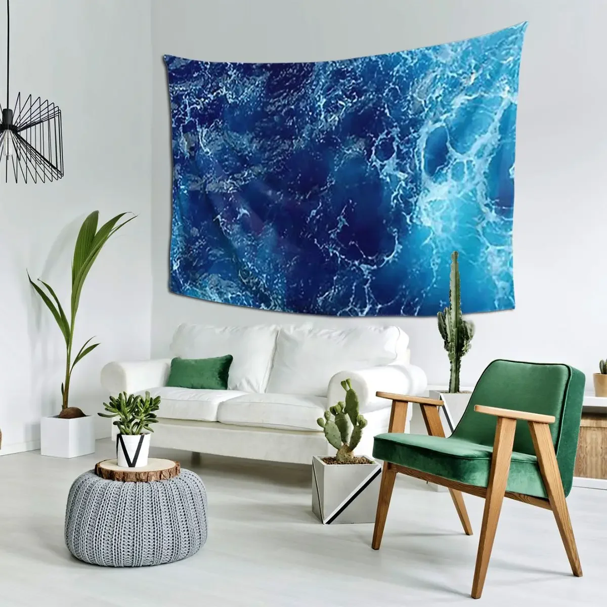 Deep Sea Tapestry Art Wall Hanging Aesthetic Home Decoration Tapestries for Living Room Bedroom Dorm Room