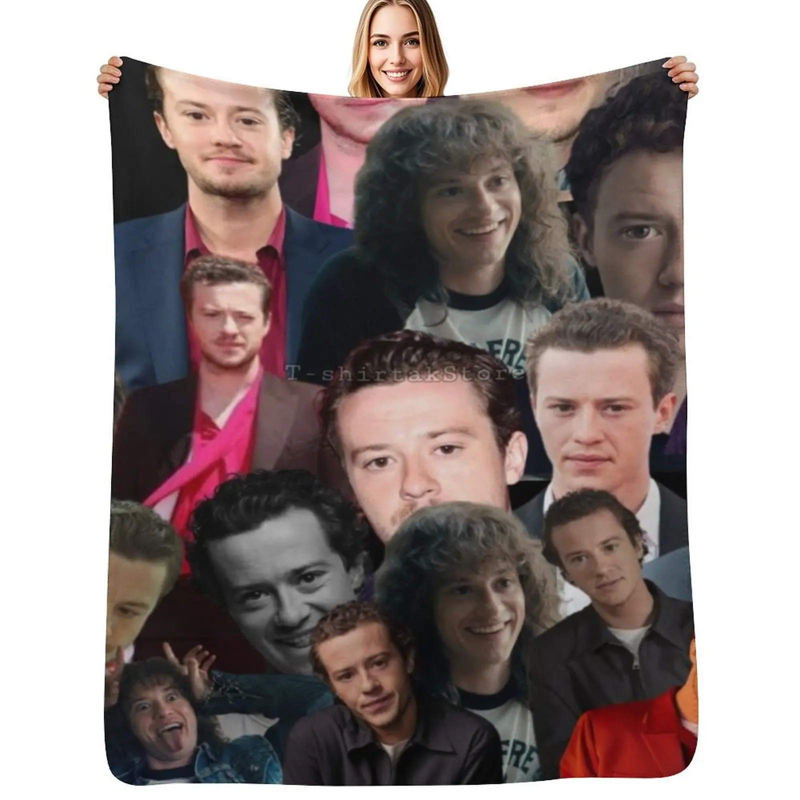 

Joseph Quinn Photo Collage Throw Blanket For Baby Loose Winter beds Bed Blankets