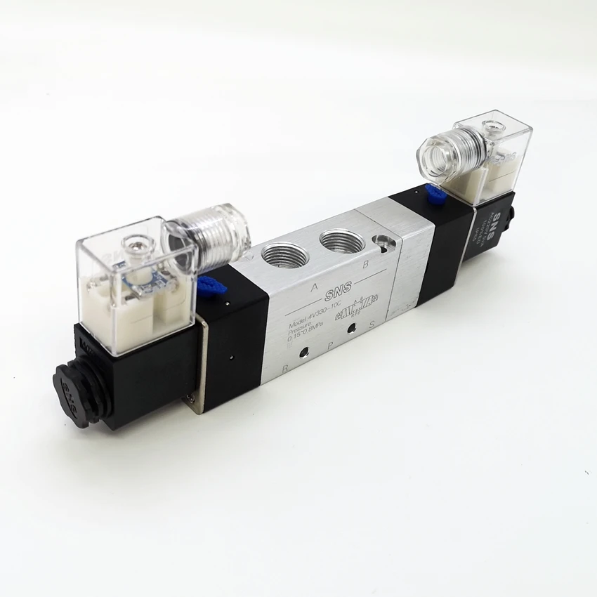 

SNS Solenoid Valve 4V330C-10 5/3 Port AC220V DC24V AC110V AC380V Double Coil Three Position Closed Type Valve