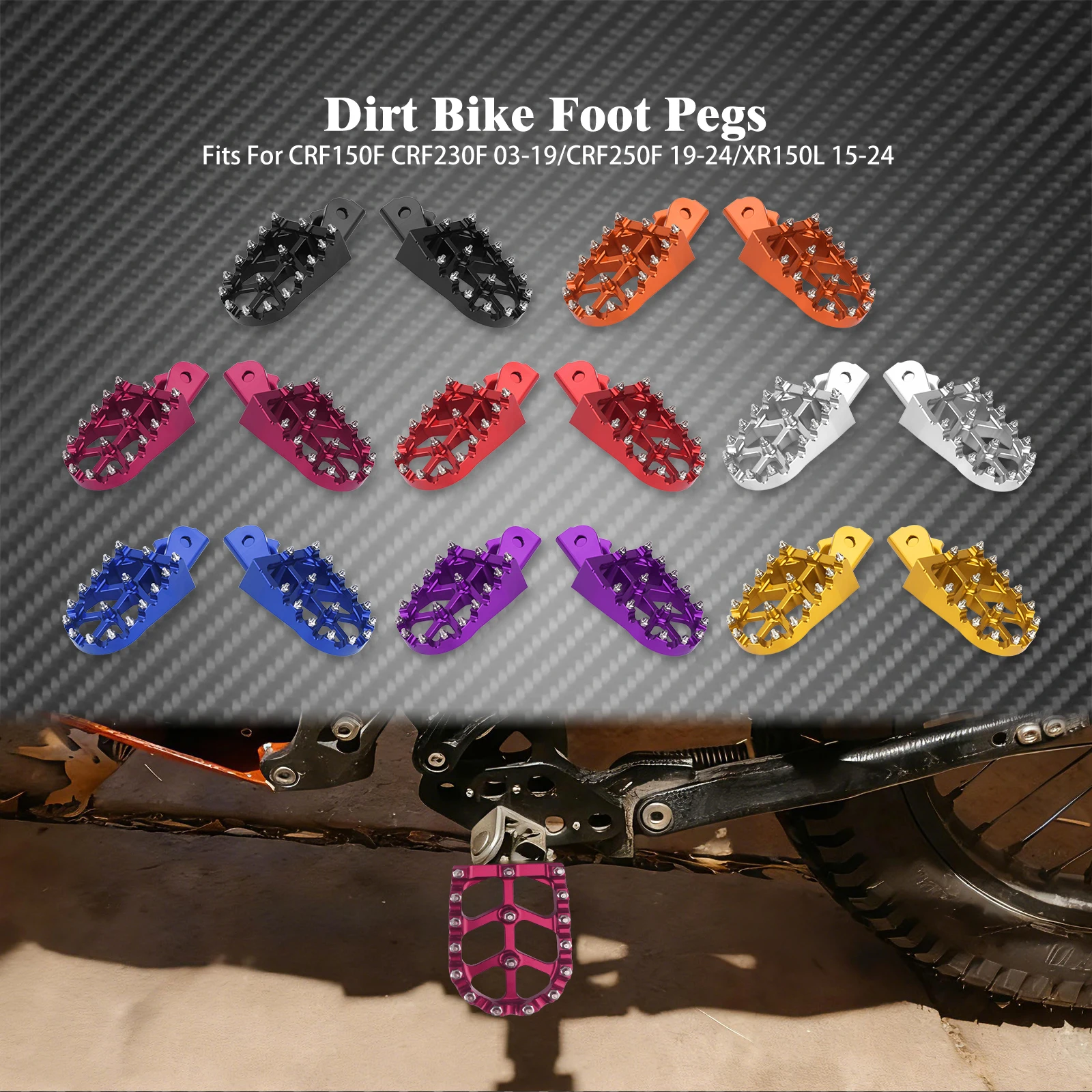 Motorcycle Footpeg Foot Rest Pegs Pedal For Surron Light Bee X LBX LBS E Ride Pro SS CRF150F CRF230F 03-19 XR150L 25-24 XR125L