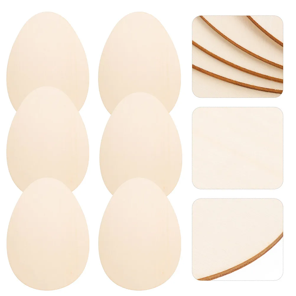 

12Pcs Wooden Egg Shape Cutouts Unfinished Wood Slices for Easter Crafts DIY Home Decor Party Decoration Creative Art Supplies