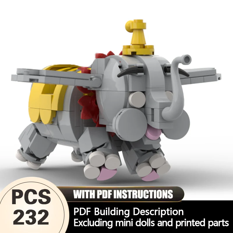 

Creators Animal Series Model MOC Building Bricks Cute little Dumbo Modular Technology Gifts Holiday Assemble Children Toys Suit
