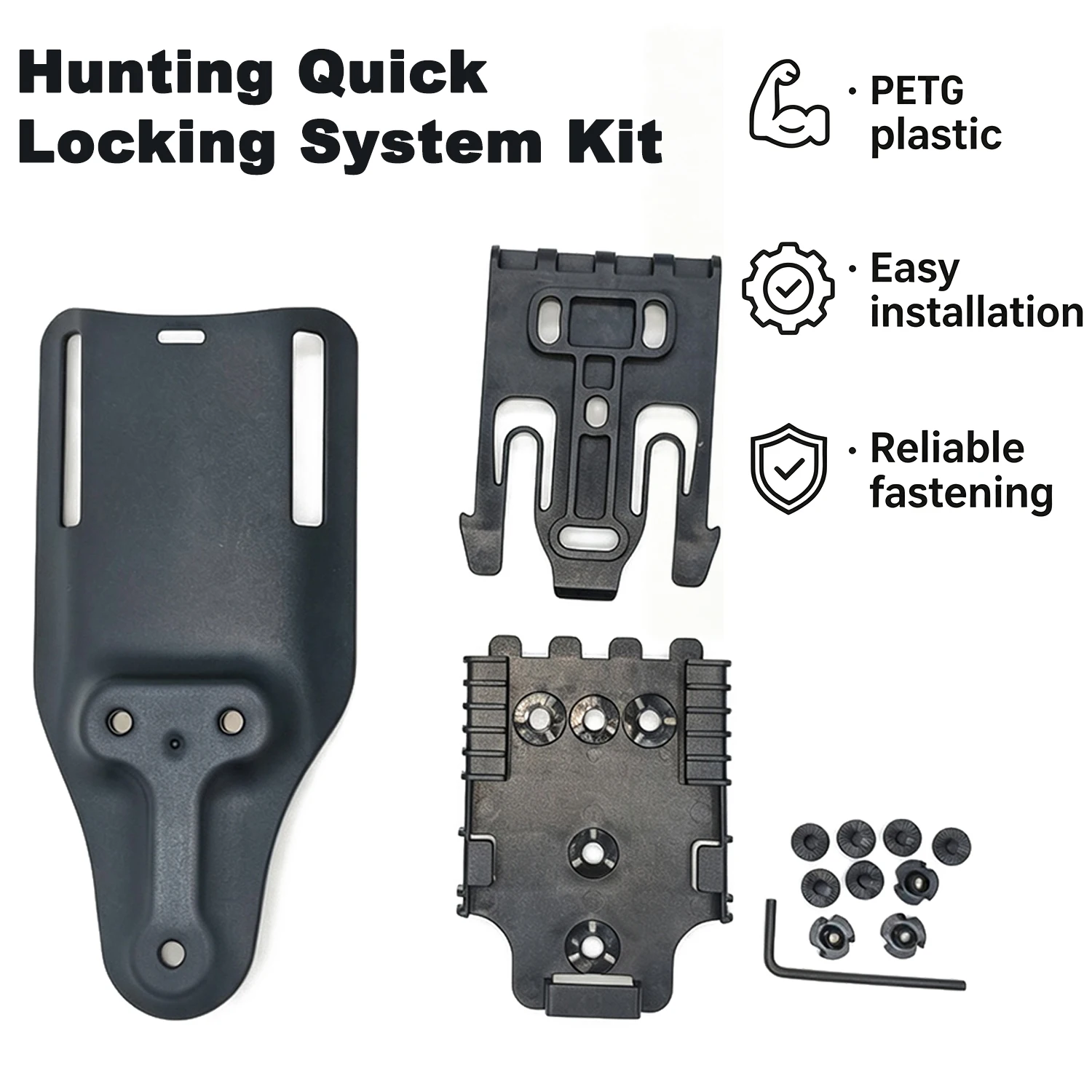Hunting Quick Locking System Kit Drop Thigh Strap Band Tactical Holster Airsoft Belt Holster Drop Adapter For 2 inch Belt