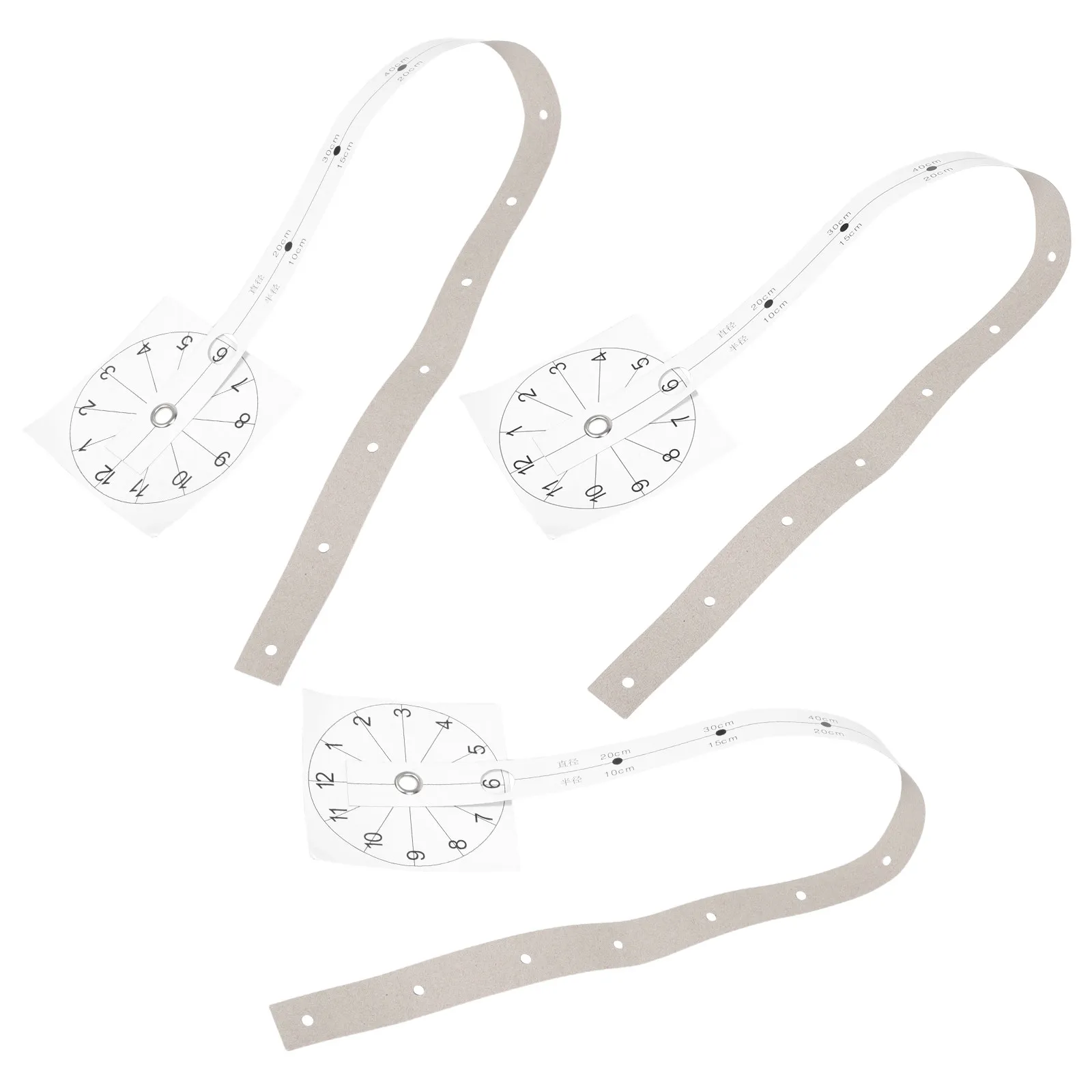 3Pcs Wall Clock Parts Large Scale Ruler DIY Wall Clock Assembly Paper Ruler Accurate Positioning for Home Office Classroom