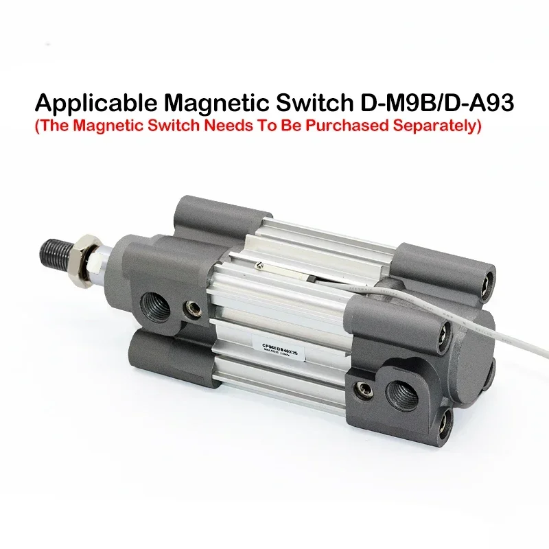 

Цилиндр серии CP96SDB Стандартный пневматический диаметр 32 мм/40 мм/50 мм/63 мм/80 мм/100 мм, ход 25-350 мм, воздушный поршень двойного действия SMC