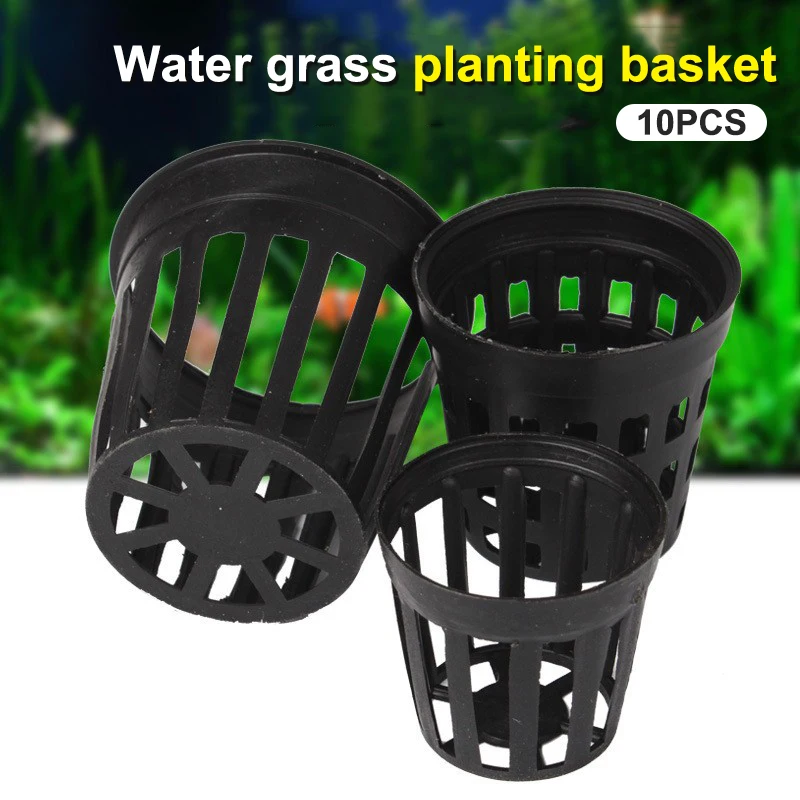 New 10Pcs Aquarium Flower Basket Water Cup Aquarium Water Grass Growing Pots Sustainable Versatile Hydroponics Planting Cup