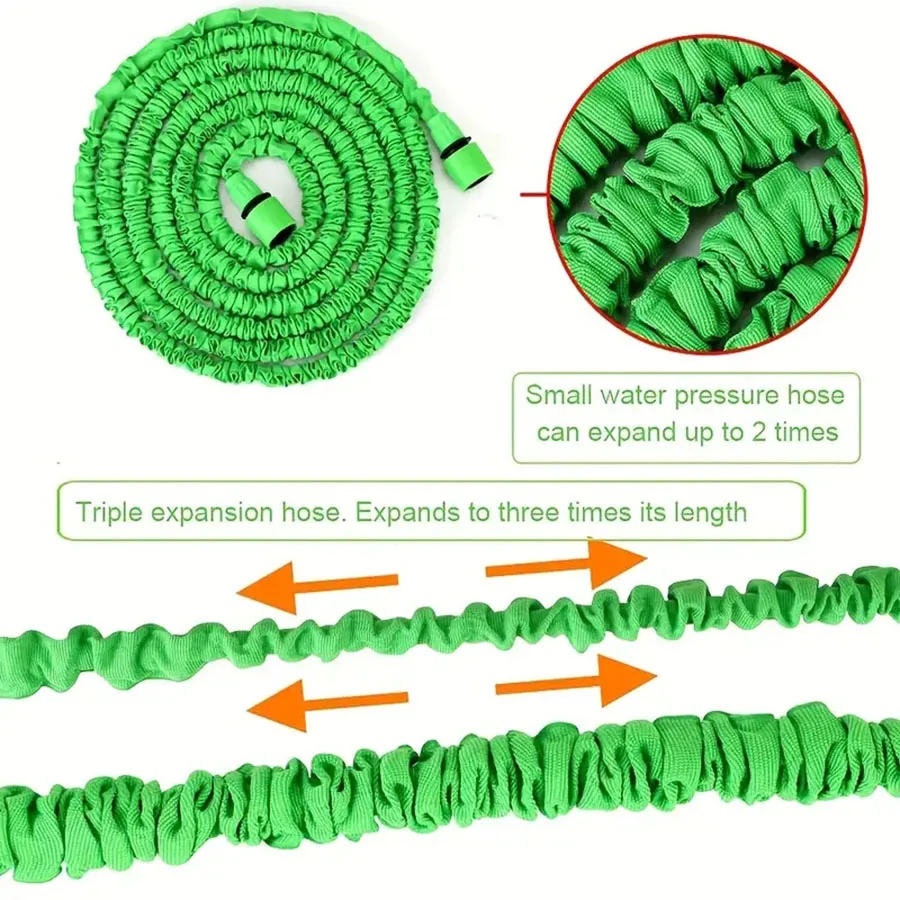 25FT-200FT Multi-functional Garden Hose, Retractable Hose, High Pressure Car Wash, Home Sprinkler, Traditional Garden Rinse image 3