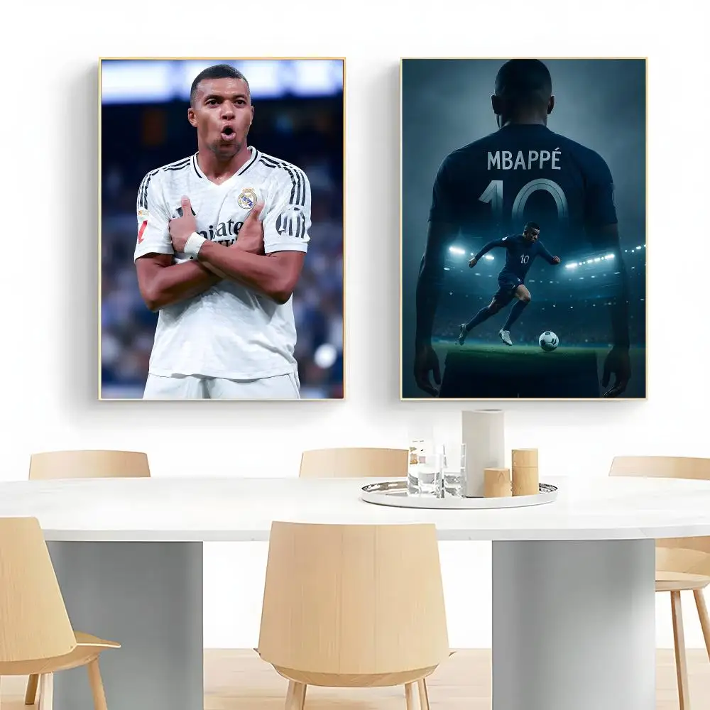 Soccer Star K-Kylian Mbappe Poster Wall Art Print Decorative Mural Home Decor Gift Unframed