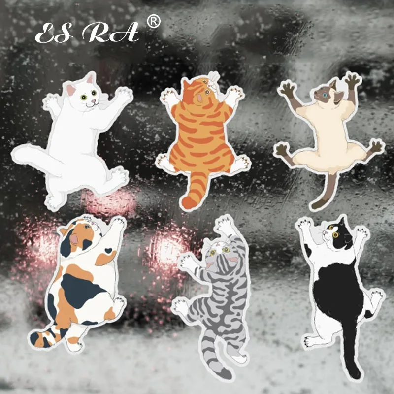 

Reflective Car Stickers Cartoon Cat Triangle Glass Side Window Rear Bumper Body Scratch Concealer Decorative Decals