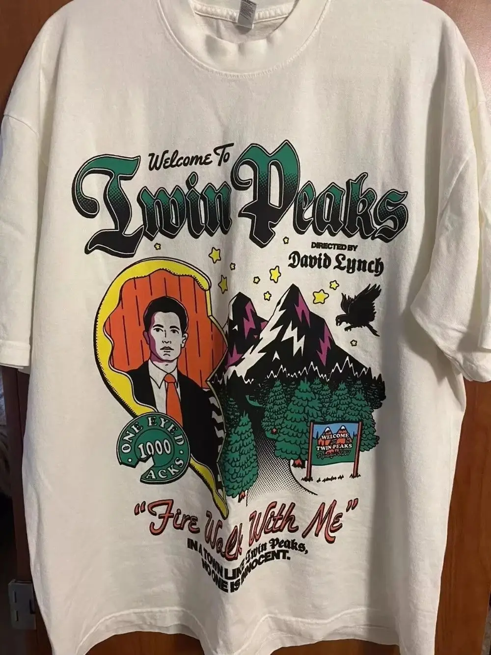 Vintage Y2k Streetwear Klassisches TV-Drama Twin Peaks Stills Bedrucktes T-Shirt für Männer und Frauen, Locker Geschnitten, Neues Print-T-Shirt Unisex – Detail 7