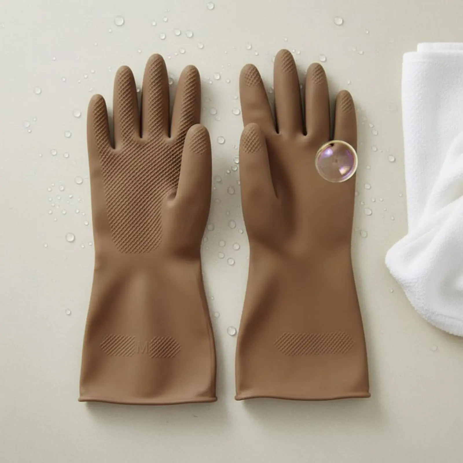 

Long Cuff Dishwashing Gloves Long-Lasting Long Cuff Cleaning Gloves Non-Slip Grip Heat Resistant for Laundry