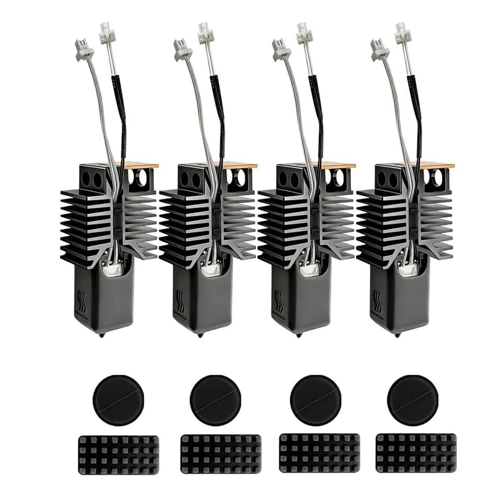 

4Pcs 0.4mm Hotend Kit Replacement for Snapmaker U1 3D Printer 48W Ceramic Heater High Flow Hotend Kit with Silicone Brush