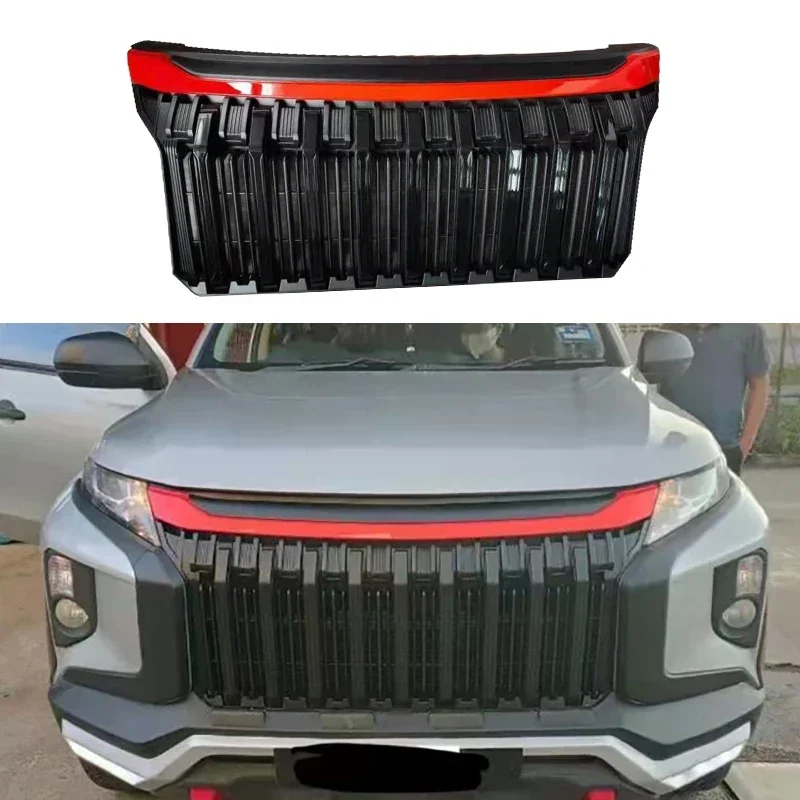 Modified Mitsubishi Triton L200 2019-2021 Front Racing Grills Mesh Bumper Grilles