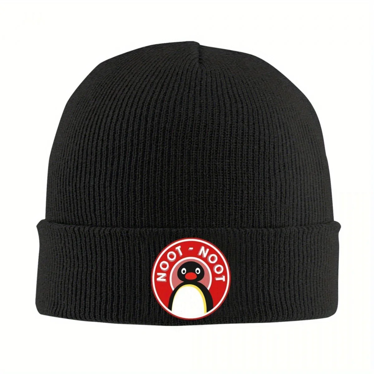 New Pingu Noot Noot Logo Knitted Hat Women's Men's Beanie Winter Hat Angery Pingu Hip Hop Caps