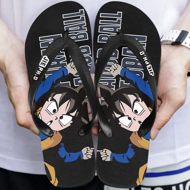

Dragon Ball Anime Son Goku Casual Flip Flop Slippers Summer Couple Outdoor Indoor Bathroom Soft Bottom Foot Clip Cool Slippers