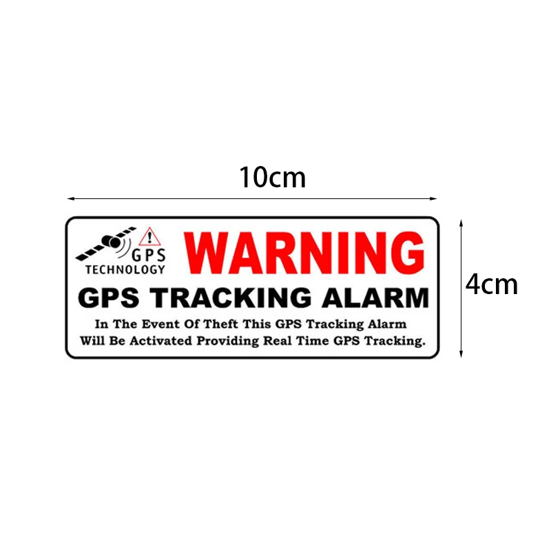 4Pcs/Set WARNING GPS TRACKING ALARM Stickers Bike Anti Theft Sign Reflective Decal Auto Truck Moto Waterproof Security Sticker