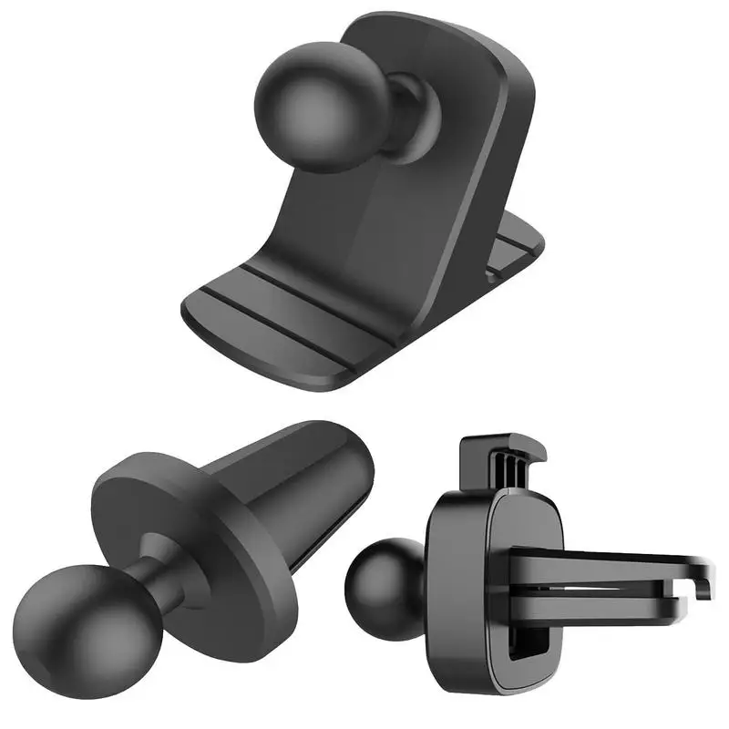 Car Cell Phone Holder Base 17mm Ball Head Base Dashboard Mounting Suction Cup Anti-slip Bracket Air Outlet Clip Car Accessories