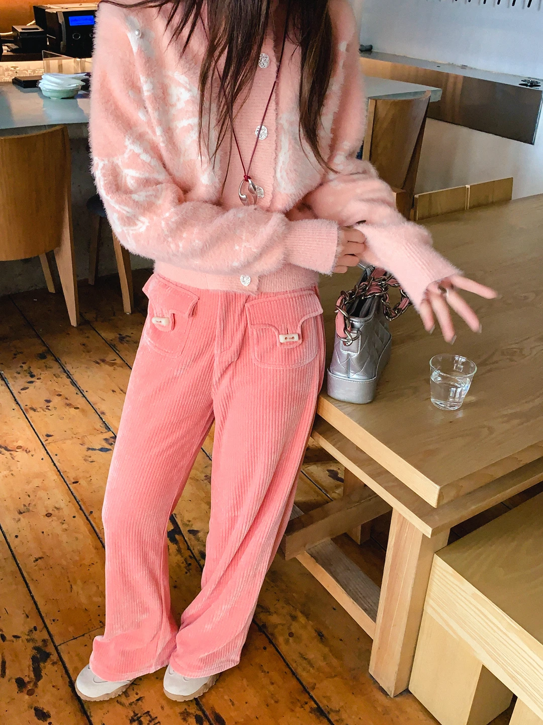 

Повседневные брюки Gula Liangpin с высокой талией, широкими штанинами, длиной в пол, удобные, в корейском стиле, прямого кроя, однотонные, цвета конфет.