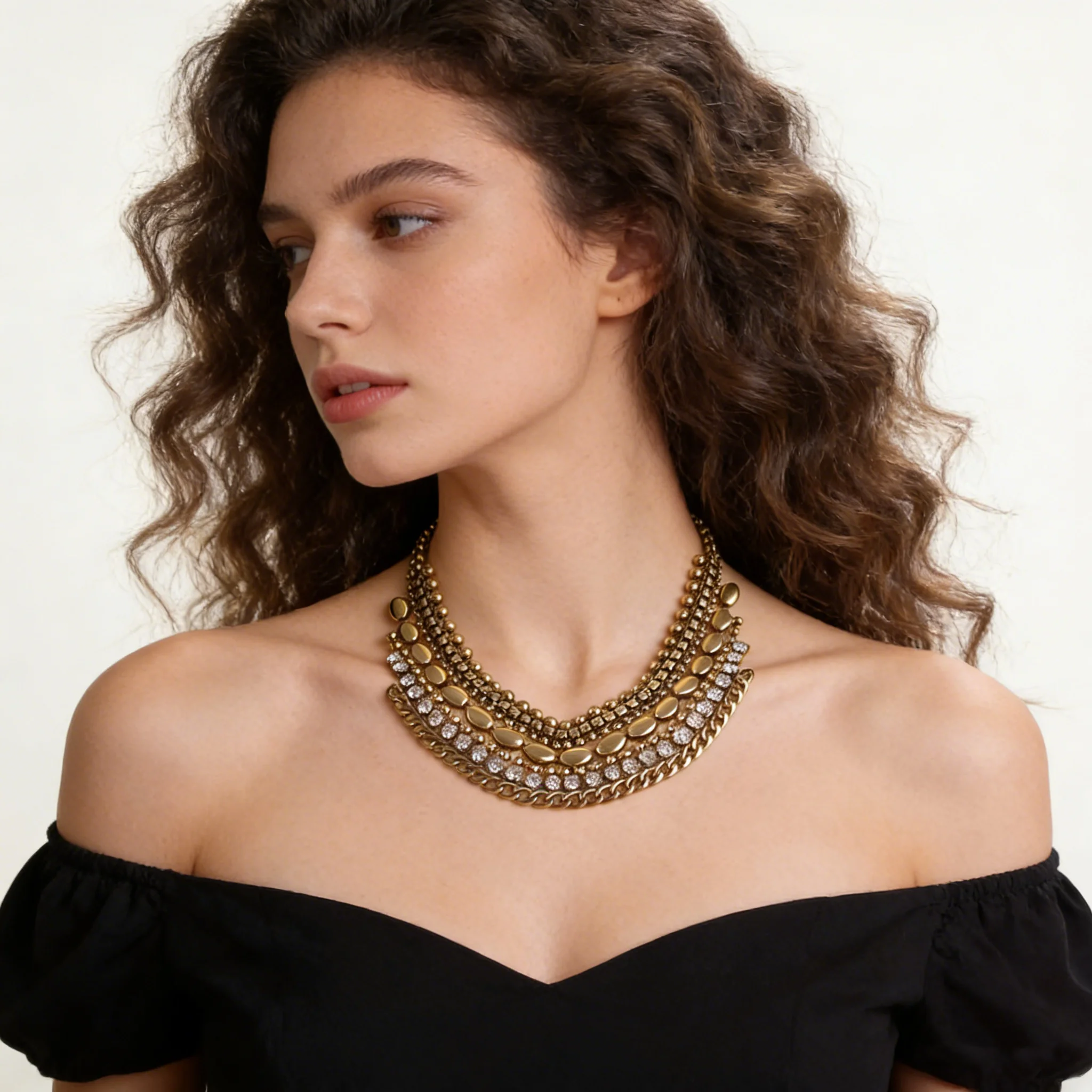 

Винтажное этническое ожерелье в стиле бохо для женщин, цыганский чокер, эффектное колье, афганские и турецкие макси-украшения для фестивалей