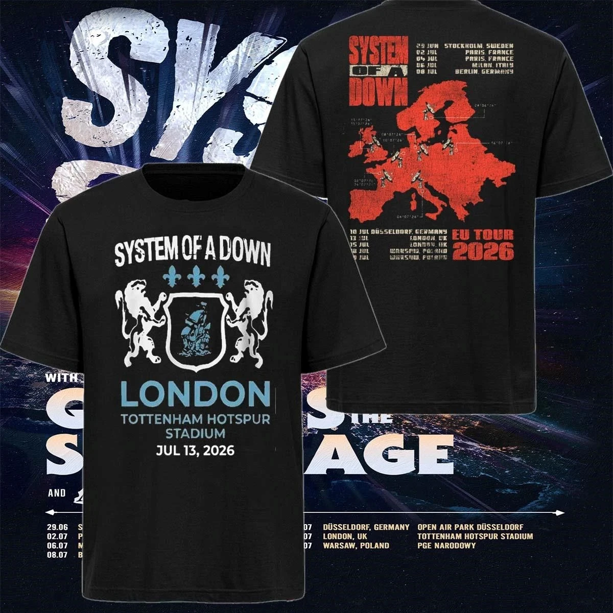 Summer Clothing London - Vintage System of A Down London