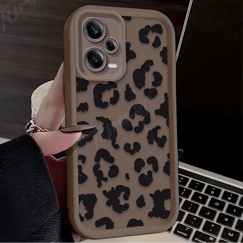 Black Leopard Zebra Print Case for Xiaomi Redmi Note 13 12 11 Pro Plus 12S 11S 10S 10 9 9S 8 12C 13C Silicone Protective Cover