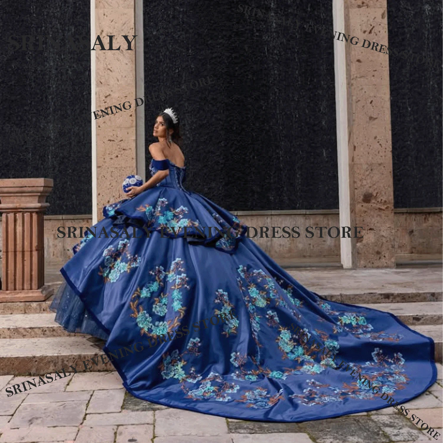 Customized Sparkly Diamond Long Mermaid Prom Dresses For Black Girl Beading Sequin Sleeveless Formal Feather Evening Gown Robe
