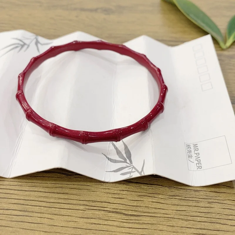 High-content purple clay bracelet, finely crafted ancient-style sand gold open joint bangle